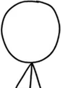 A stick figure with something to say